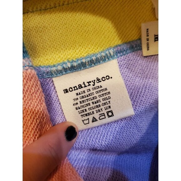 Mcnairy&co Cuffed Sweatpants Womens sz L Multicolor Spring Streetwear Heavy NWT - Picture 3 of 11